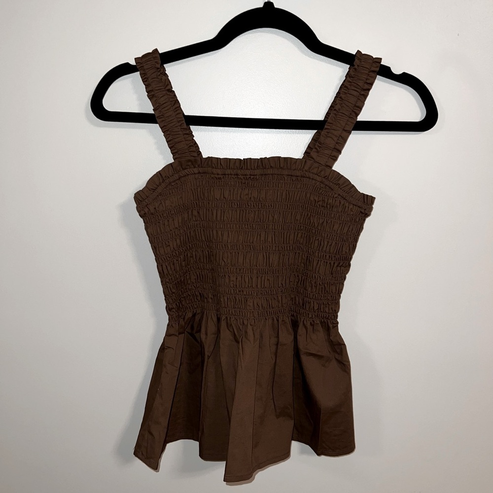 Chocolate Peplum Tank